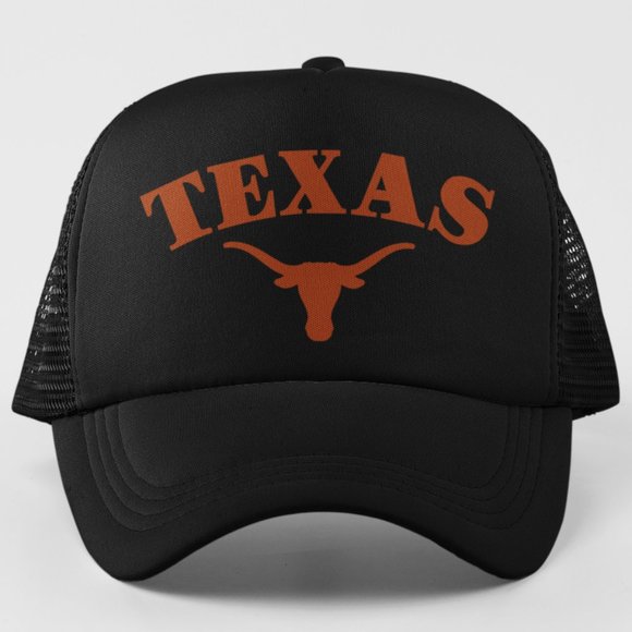 NEW Texas Longhorns 1974 Retro Big Arch Foam Trucker Snapback Hat BLACK - Picture 1 of 2